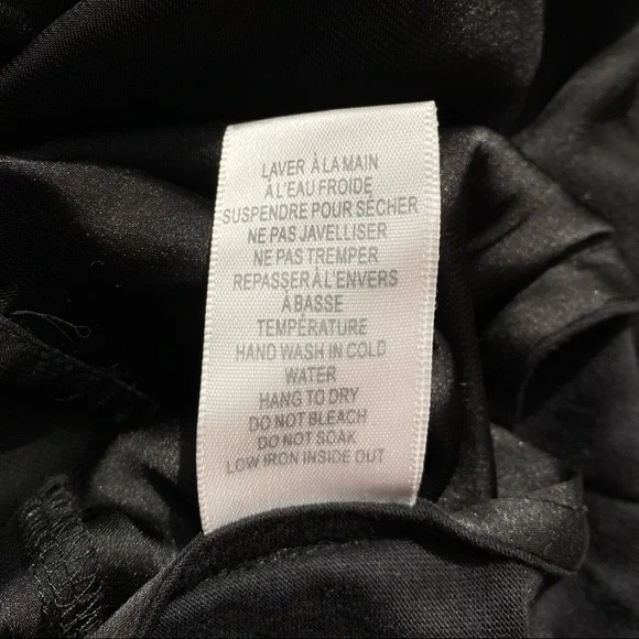 TWIK XS Black Long Sleeve Mixed Fabric Pleated Top - Picture 10 of 15